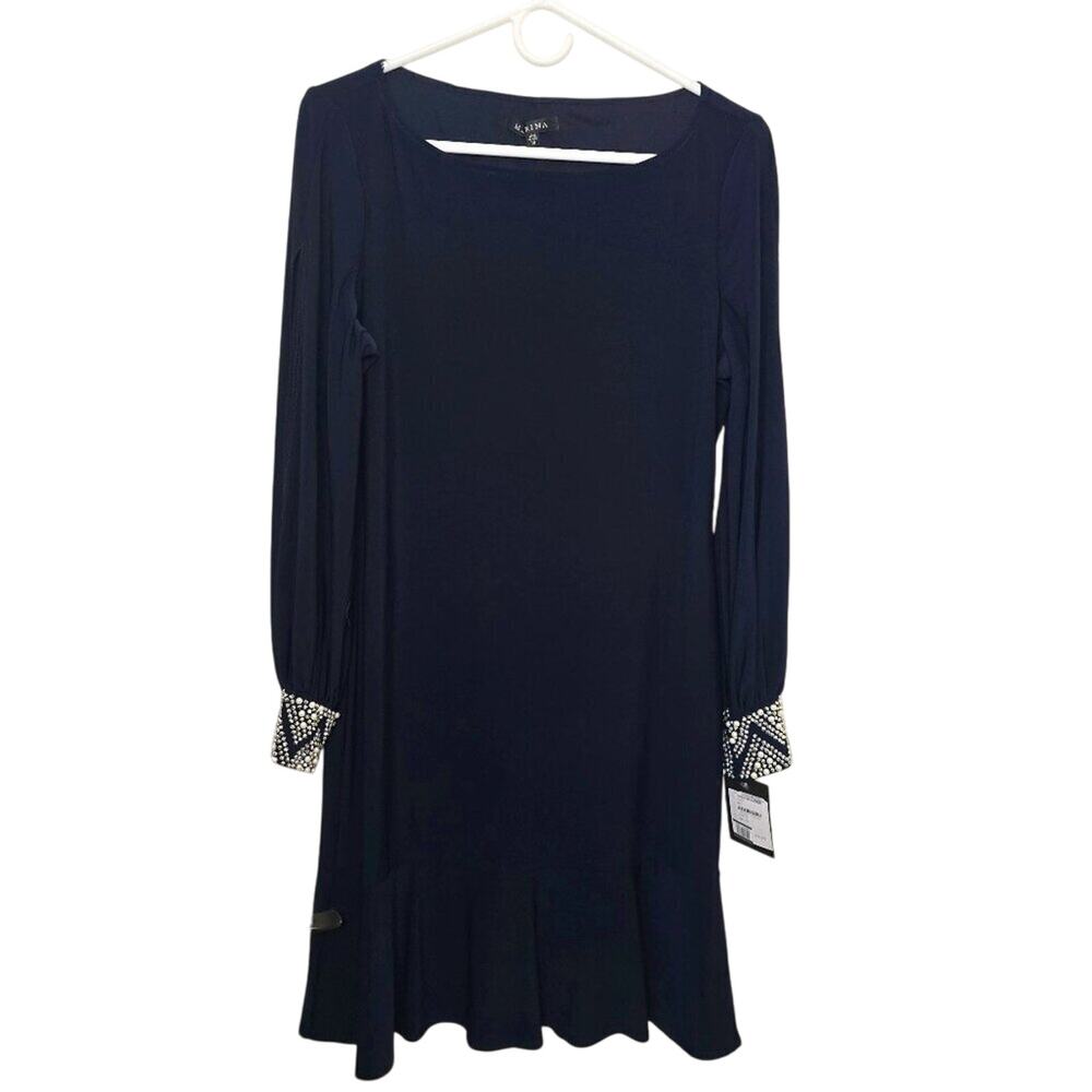 NWT Marina Open Sleeve Modern Classic Midi Cocktail Dress Size 10